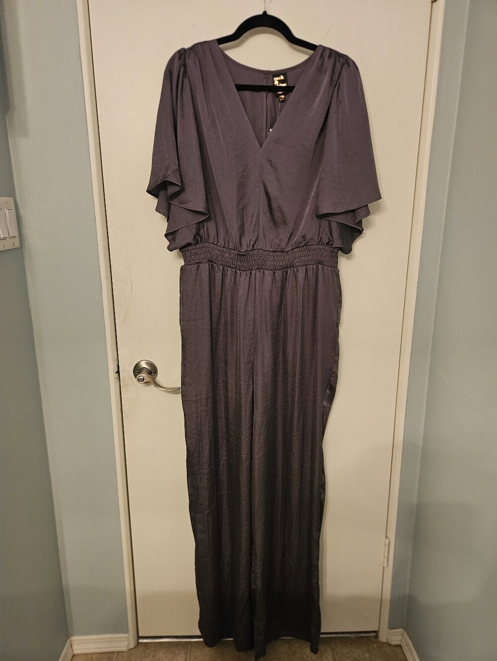NWT - Grey Shiny Jumpsuit